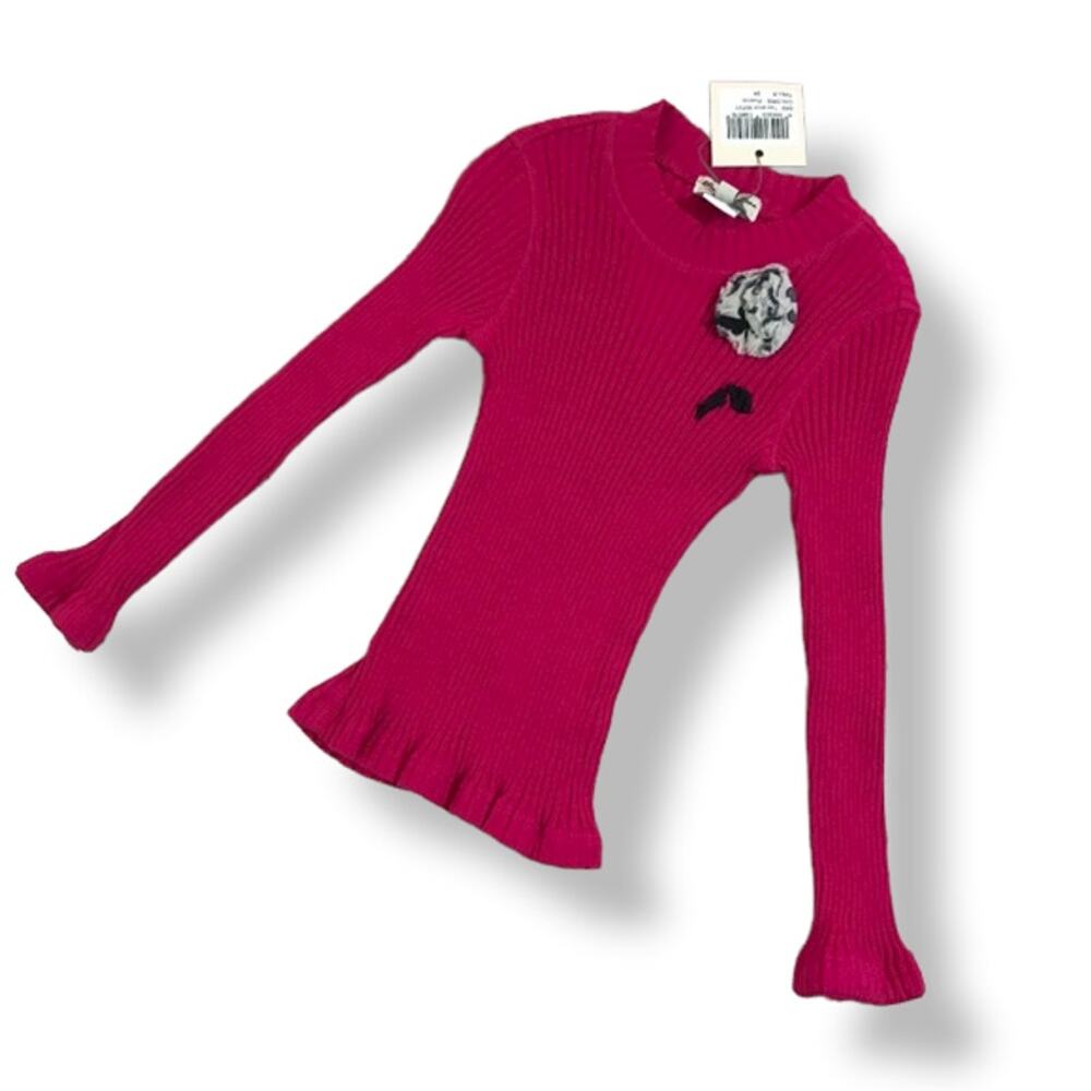 Eliane et Lena Girls Top Size‎ 2 Tee Shirt Fuschia Pink NEW
